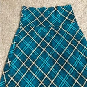 Winter plaid maxi skirt